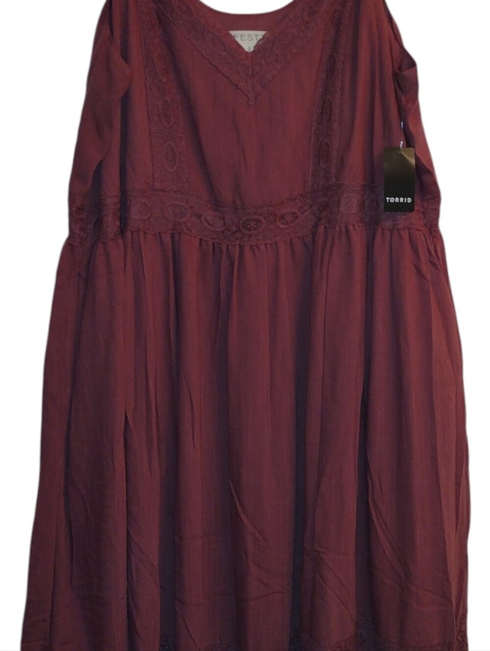 Torrid Festi Boho Tiered Maxi Dress Plus Size 2X Nwt - Picture 6 of 9